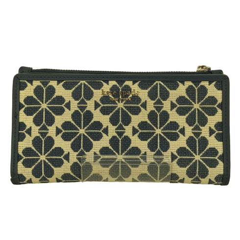 ケイトスペードニューヨーク kate spade NEW YORK フラワー ジャカード ジップ スリム ウォレット レディース