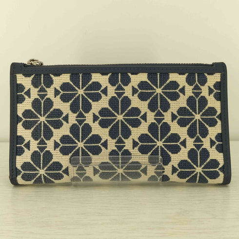 ケイトスペードニューヨーク kate spade NEW YORK フラワー ジャカード ジップ スリム ウォレット レディース