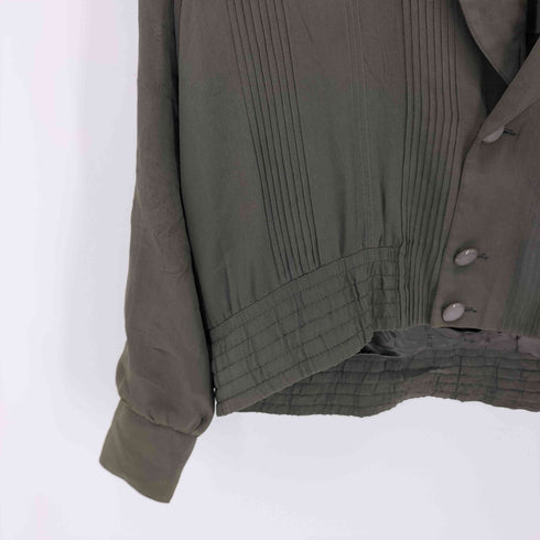 BARDELLI イタリア製 シルク クロップド プリーツ ジャケット メンズ EUR:50