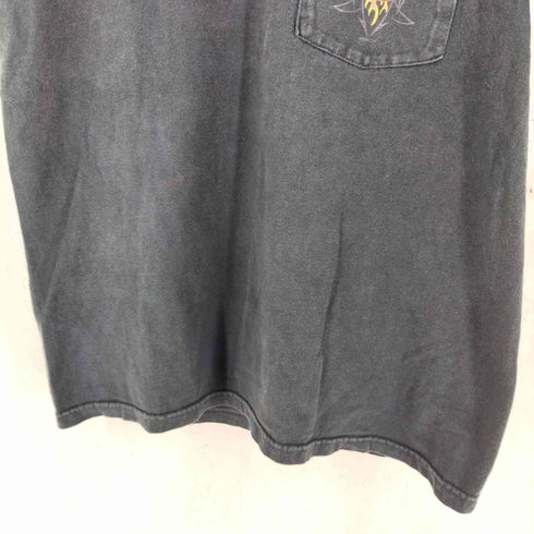 ハーレーダビッドソン HARLEY-DAVIDSON 00s イーグル フレイム プリント ポケット Tシャツ メンズ M