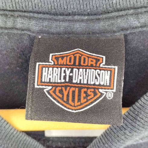 ハーレーダビッドソン HARLEY-DAVIDSON 00s イーグル フレイム プリント ポケット Tシャツ メンズ M