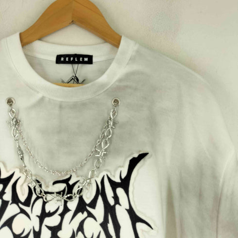 レフレム REFLEM チェーン付き メタリックロゴ Tシャツ メンズ FREE