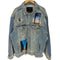 ザラ ZARA パッチワーク加工 ダメージ デニム ジャケット メンズ import:L