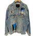 ザラ ZARA パッチワーク加工 ダメージ デニム ジャケット メンズ import:L