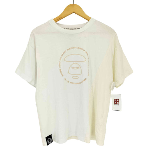 エーエイプバイアベイシングエイプ AAPE BY A BATHING APE MOONFACE EMBELLISHED TEE メンズ JPN:S