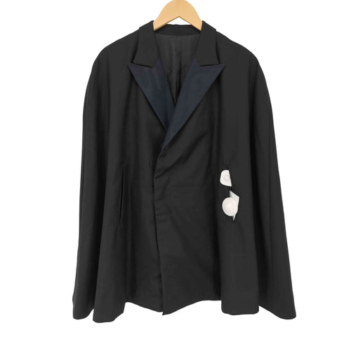 ジョンローレンスサリバン JOHN LAWRENCE SULLIVAN MADE IN JAPAN DORMEUIL 異素材ドッキング 変形テーラードジャケット ポンチョ メンズ import:M