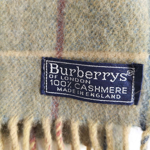 バーバリーズ BURBERRYS pure cashmere カシミヤ100% チェック柄 マフラー レディース