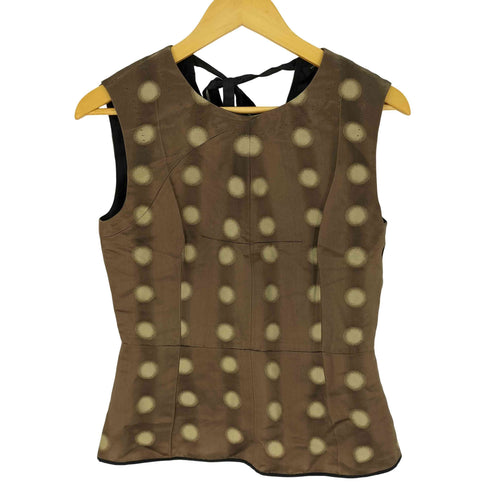 マークジェイコブス MARC JACOBS ドット柄 ノースリーブ シルクブラウス レディース JPN:2
