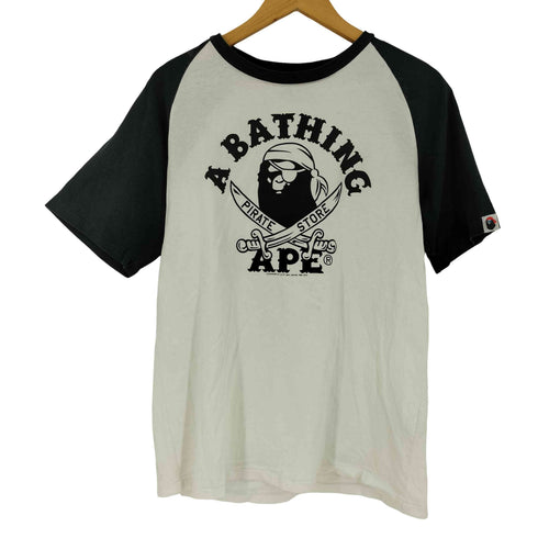 アベイシングエイプ A BATHING APE パイレーツストア プリント ラグラン カットソー メンズ JPN:L