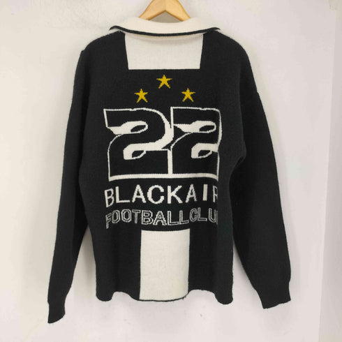 オープンカラーBLACKAIR ニット メンズ