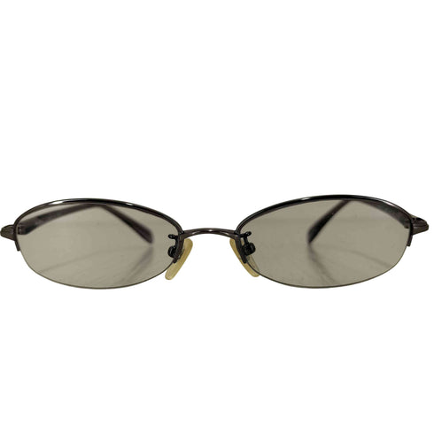 マックスマーラ MAX MARA チタン製 メタルフレーム ハーフリム サングラス メンズ