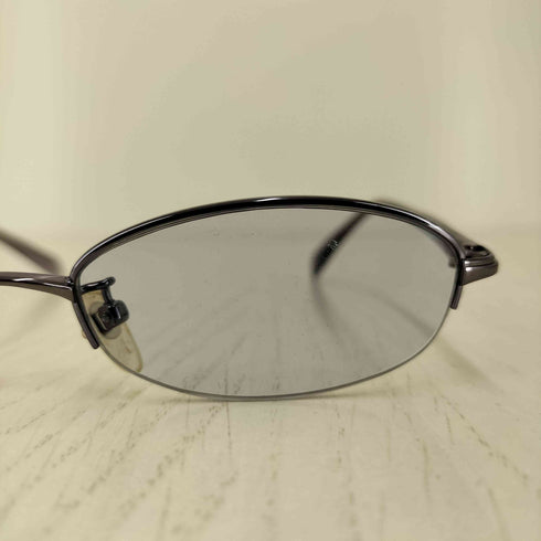 マックスマーラ MAX MARA チタン製 メタルフレーム ハーフリム サングラス メンズ