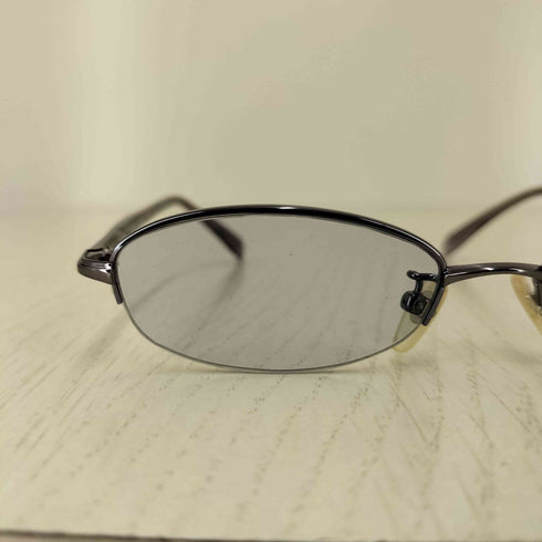 マックスマーラ MAX MARA チタン製 メタルフレーム ハーフリム サングラス メンズ