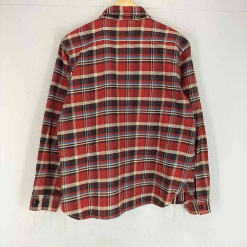 ヒューストン HOUSTON チェック柄 マチ付き ヘビーネルシャツ メンズ import:XL