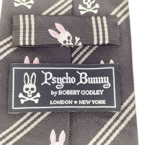 サイコバニー Psycho Bunny シルク100% 総柄 ネクタイ メンズ