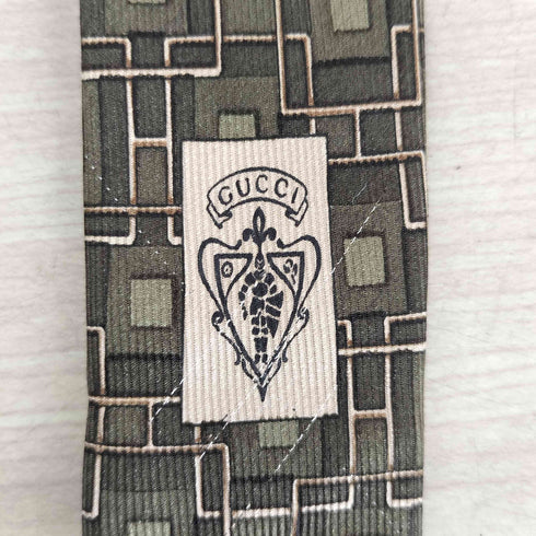 グッチ GUCCI シルク100% 総柄 ネクタイ メンズ