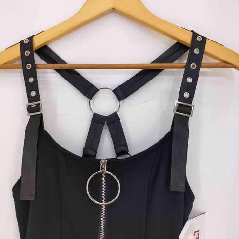 ケリークロージング KRY CLOTHING バックプリント スウェット地 ハーフジップ ジャンプスカート レディース JPN:M