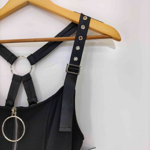 ケリークロージング KRY CLOTHING バックプリント スウェット地 ハーフジップ ジャンプスカート レディース JPN:M