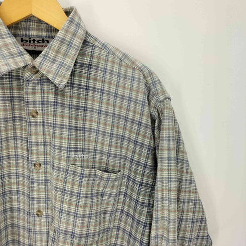 ビッチスケートボーディング bitch skateboards 90S OLD チェック柄 L/S シャツ Y2K メンズ import:M