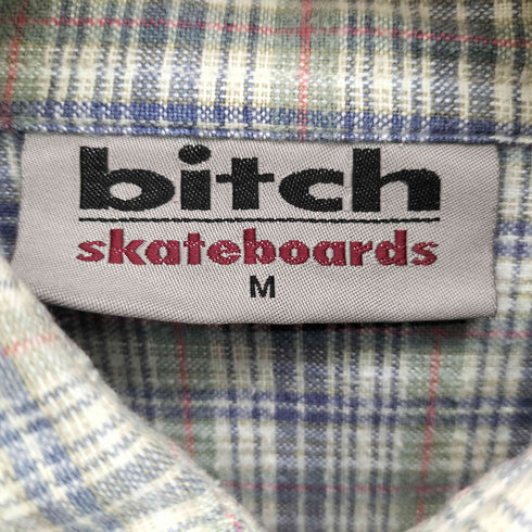 ビッチスケートボーディング bitch skateboards 90S OLD チェック柄 L/S シャツ Y2K メンズ import:M