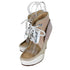 アクネ Acne オープントゥ レースアップ ヒールパンプス レディース JPN:38