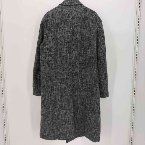 ザラ ZARA ツイード ダブルブレスト チェスターコート メンズ import:L