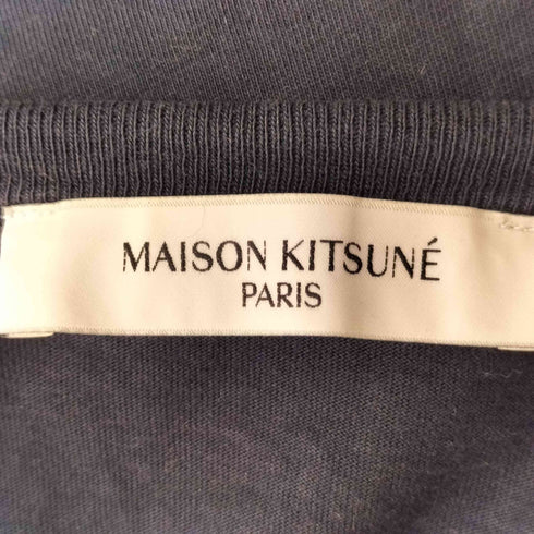 メゾンキツネ MAISON KITSUNE ロゴワッペン クルーネックTシャツ レディース import:M
