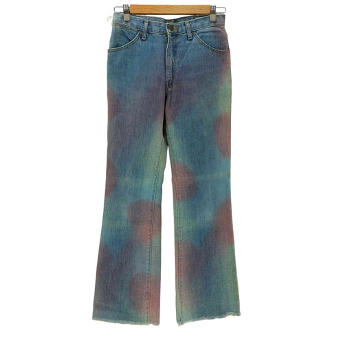 ラングラー Wrangler 90-00S OLD タイダイ ペイント ローライズ フレア デニム パンツ Y2K レディース 29