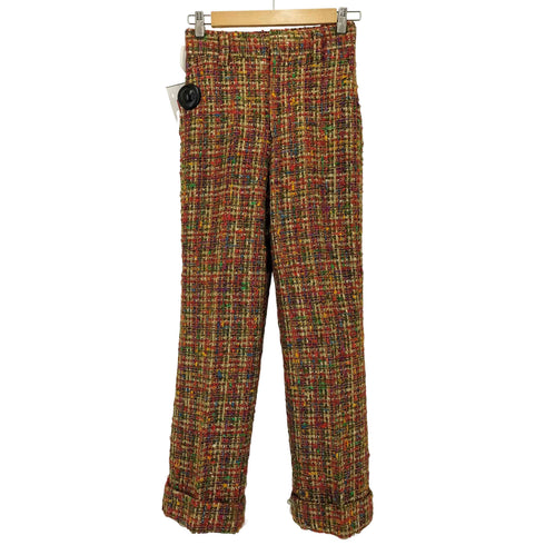 ジュンヤワタナベコムデギャルソン JUNYA WATANABE COMME des GARCONS 00AW ミックスツイード ストレートパンツ マルチカラー AD2000 レディース JPN:S