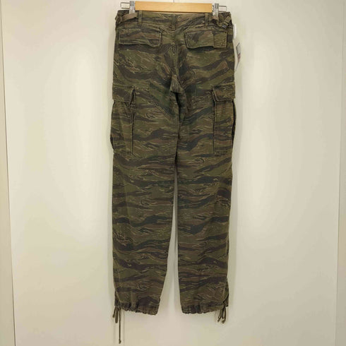 グリーン green タイガーストライプ ミリタリー カーゴパンツ レディース JPN:1