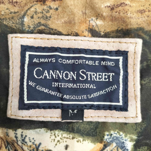 CANNON STREET 裏地総柄 ピッグスキン レザーベスト メンズ JPN:M