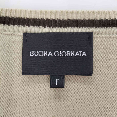 ボナジョルナータ BUONA GIORNATA アンゴラ混 ヘンリーネック ニット レディース FREE