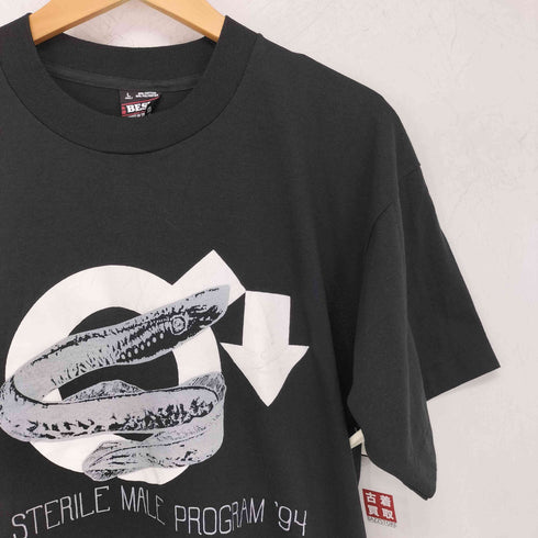フルーツオブザルーム FRUIT OF THE LOOM 90S MADE IN USA BESTSTERILE MALE PROGRAM 94 袖シングルステッチ バンド S/S Tシャツ メンズ import:L
