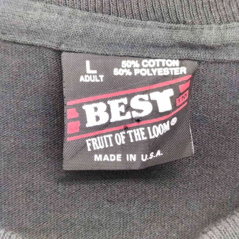 フルーツオブザルーム FRUIT OF THE LOOM 90S MADE IN USA BESTSTERILE MALE PROGRAM 94 袖シングルステッチ バンド S/S Tシャツ メンズ import:L