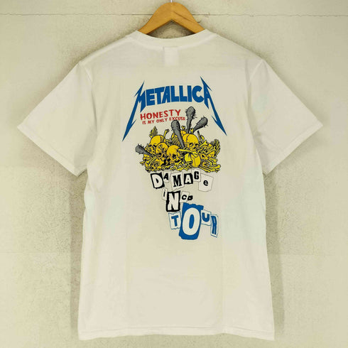 AGAINSTボディ りょうめんプリントバンドTシャツ Damage Inc メンズ JPN:L