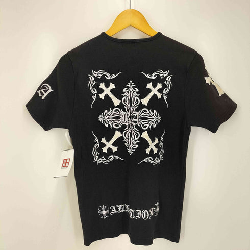 Be Ambition 両面クロスデザイン ヘンリーネック Tシャツ Y2K メンズ JPN:L