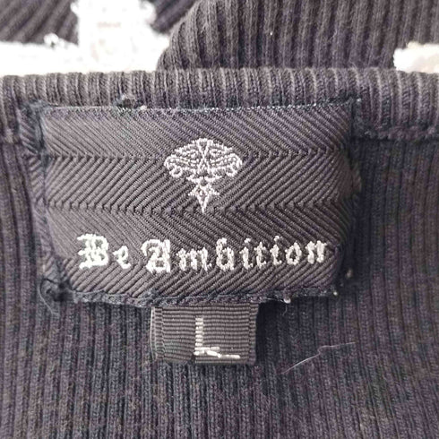 Be Ambition 両面クロスデザイン ヘンリーネック Tシャツ Y2K メンズ JPN:L