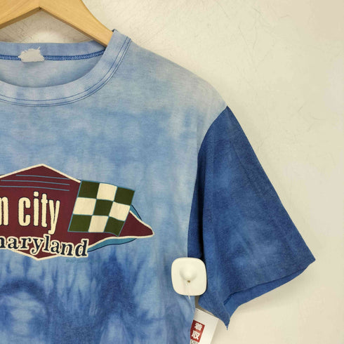 OCEAN CITY タイダイ染め 袖シングルステッチ プリント S/S Tシャツ メンズ