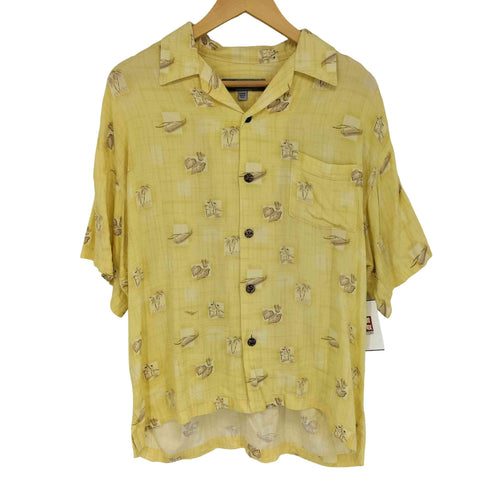 クイックシルバー Quiksilver MADE IN USA SILVER EDITION 総柄 アロハシャツ メンズ import:M