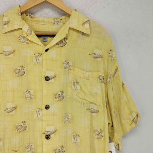 クイックシルバー Quiksilver MADE IN USA SILVER EDITION 総柄 アロハシャツ メンズ import:M