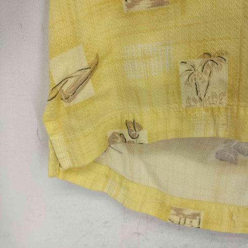 クイックシルバー Quiksilver MADE IN USA SILVER EDITION 総柄 アロハシャツ メンズ import:M