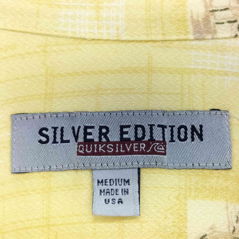 クイックシルバー Quiksilver MADE IN USA SILVER EDITION 総柄 アロハシャツ メンズ import:M