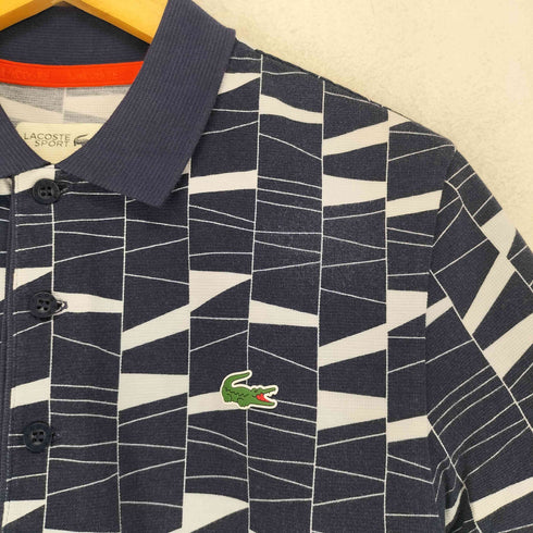 ラコステ LACOSTE 鹿の子 S/S ポロシャツ アミダクジ柄 メンズ import:M