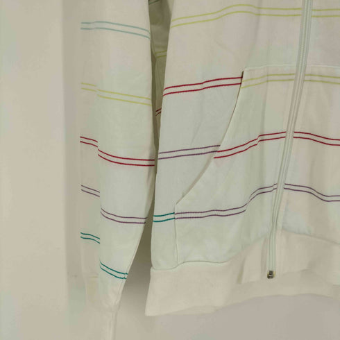 ラコステ LACOSTE マルチカラー ボーダー ジップパーカー レディース JPN:3