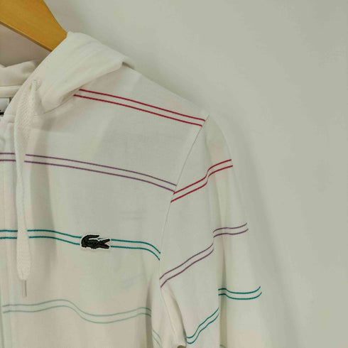 ラコステ LACOSTE マルチカラー ボーダー ジップパーカー レディース JPN:3