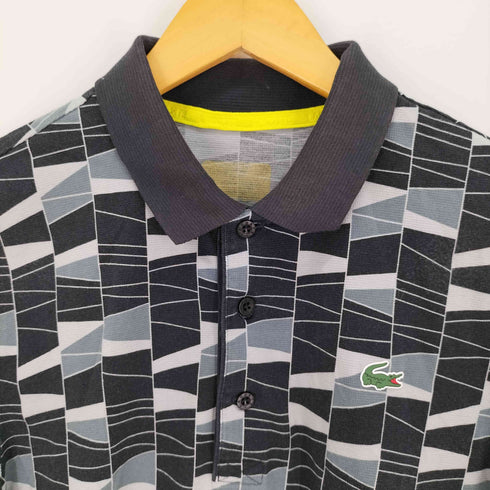 ラコステ LACOSTE 鹿の子 S/S ポロシャツ アミダクジ柄 メンズ