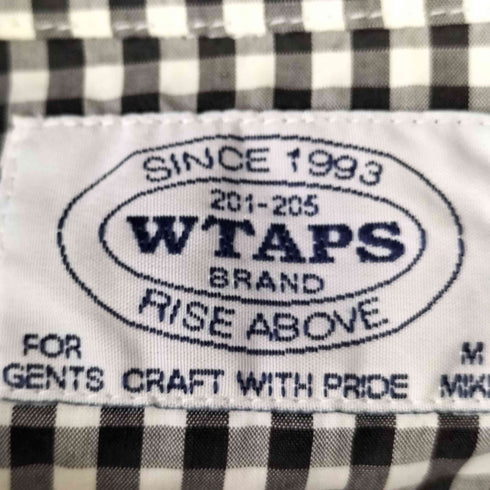 ダブルタップス WTAPS PLAIN S/S/SHIRTS ギンガムチェック シャツ メンズ JPN:M