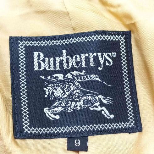 バーバリーズ BURBERRYS 金ボタン エンブレム刺繍 パイピング ウール ジャケット レディース 9