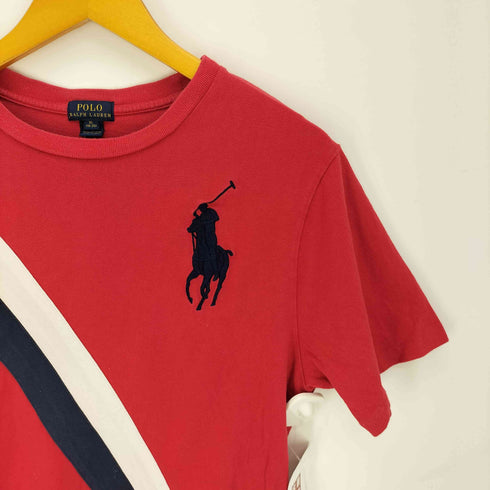 ポロラルフローレン POLO RALPH LAUREN ビッグポニー刺繍 ナンバリング バックプリント ショルダーパネル S/S シャツ メンズ import:XL