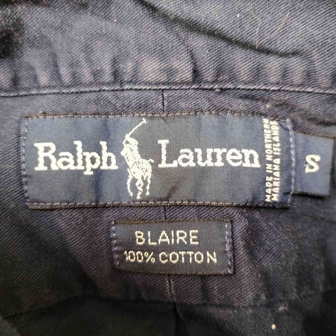 ラルフローレン RALPH LAUREN 90S ポニー刺繍 B/D L/S シャツ メンズ import:S